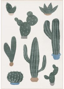 Tappeto per bambini verde e avorio 120x170 cm Cacto Malachite – FD