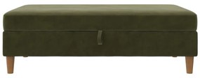 Poggiapiedi in velluto verde Lilly - Støraa