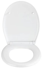 WENKO 23571100-WC Sedile WC robusto con portata 300/350 KG, 44,5x37 cm, multicolore/argento