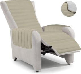 Copripoltrona Trapuntato Doubleface Tortora/Grigio Chiaro...