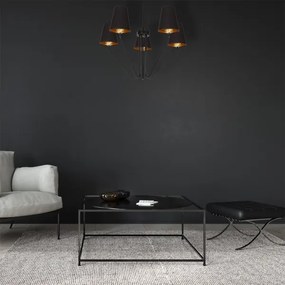 Lampadario a sospensione con supporto rigido VICTORIA 5xE27/60W/230V nero