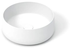 Lavabo da appoggio OLYMPIA CERAMICA tondo piletta non inclusa in ceramica bianco piletta non inclusa