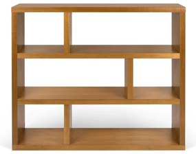 Libreria in legno esotico 120x105 cm Dublin - TemaHome