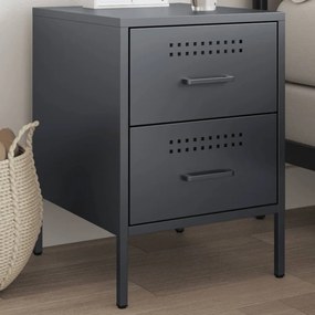 Comodino Antracite 36x39x50,5 Cm İn Acciaio /