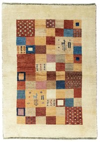 Gabbeh Tappeto persiano 110 x 150 Beige (Iran) Annodato A Mano