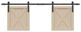 Kit Anta Scorrevole Per Armadio 152 Cm İn Acciaio Al Carbonio /