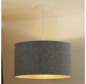 Duolla - Lampadario a sospensione con filo ROLLER ECO RECYCLING 1xE27/15W/230V diametro 45 cm grigio