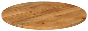 Piano per tavolo Ø 80x2,5cm rotondo in legno massello di mango