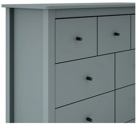 Cassettiera verde polveroso in pino massiccio 110x80x40 cm Misti – Marckeric