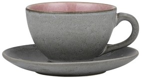 Tazzina per cappuccino rosa/grigia in ceramica 240 ml Gastro Grey/Light Pink – Bitz