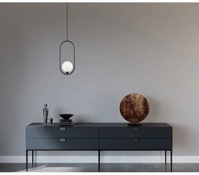 ITALUX PND-3965-1-BK - Lampadario a cavo LUPUS 1xG9/25W/230V nero