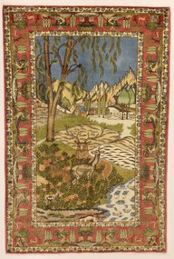 Kashan Tappeto persiano 140x210 (Iran) Annodato A Mano