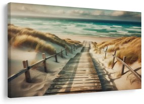 Quadro su tela – Dune di sabbia e orizzonte marino