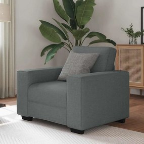 Poltrona Grigio Scuro 60 Cm İn Tessuto /