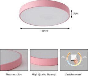 Brilagi - plafoniera LED POOL LED/48W/230V 3000/4000/6000K 40 cm rosa