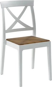 Sedia polipropilene impilabile per uso interno ed esterno ARTEMIDE bianco Set da 2