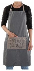 Grembiule Cucine Grey Tessile (80 x 70 cm) - Grigio