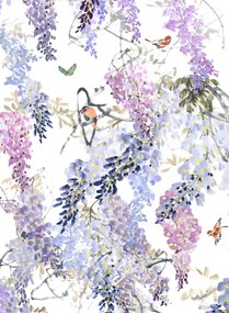 Sanderson Carta da parati Wisteria Falls - Lilac
