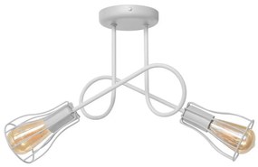 Lampadario a plafone OXFORD 2xE27/15W/230V bianco