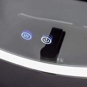 Brilagi-LED dimmerabile, specchio riscaldato con illuminazione integrata ALU PRO, LED 18W/230V, Ø 60 cm, IP44, finitura cromo lucido