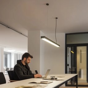 Lampada da soffitto LED a montaggio superficiale o a sospensione CYNIDECO LED/12W/230V 4000K nero