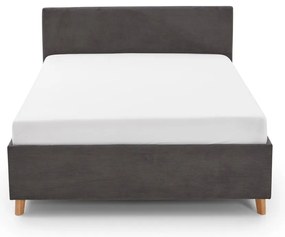 Letto da bambini color antracite imbottito con contenitore con rete inclusa 140x200 cm Cool – Meise Möbel
