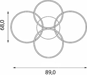 Brilagi - Plafoniera LED dimmerabile ORBITS LED/52W/230V 3000-6000K + TC