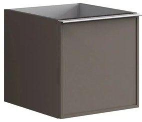 Struttura semi colonna da bagno Pixel2 cassetti laccato opaco grigio carbone L 40 x H 40 x P 45.5 cm