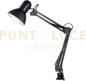 Lampada da lettura architetto nera con base di appoggio e fissaggio...