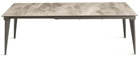 Tavolo allungabile 240 cm ULISSE con top grčs porcellanato effetto Marmo Grigio