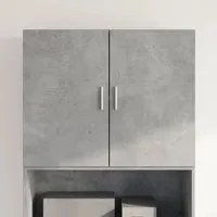 Mobile a Parete Grigio Cemento 80x42,5x64 cm Legno Multistrato 846134