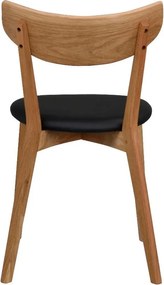 Sedia da pranzo in rovere marrone con seduta nera Ami - Rowico