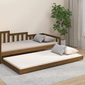 Giroletto Marrone Ambra 90x200 Cm İn Legno Massello Di Pino /