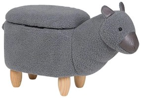 Pouf in tessuto grigio ALPACA Beliani