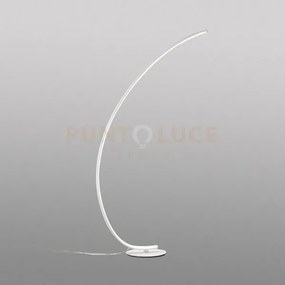 Iole pt - lampada da terra bianca a led 3000k 1500lm 30w dimmerabile