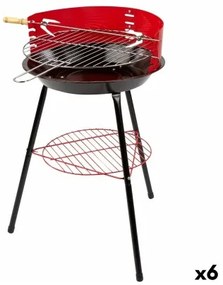 Barbecue Portatile Aktive Rosso Legno Ferro Ø 38 cm 37 x 61 x 45 cm
