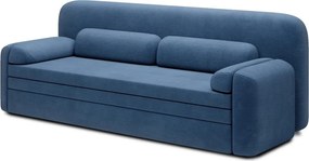 Divano blu allungabile/con contenitore e rivestimento in velluto a coste 236 cm Elioss – ELTAP