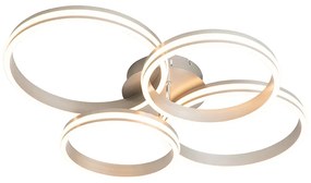 Plafoniera in acciaio con LED a 3 livelli di dimmerazione 4 luci - Navara