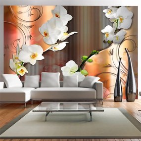 Fotomurale  Orchid  Colore Arancione, Dimensioni e Misure 100x70