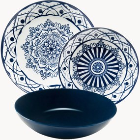 Servizio di piatti Boheme Blue, 6 persone, set da 18
