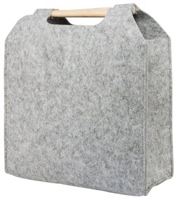 Set di 3 cesti feltro grigio chiaro SARIOT Beliani