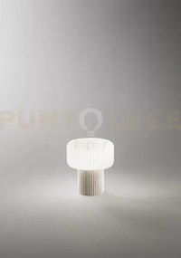 Lumetto in vetro e ceramica grigio otty 1 luce attacco g9 interrutt...