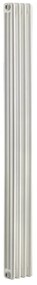 Radiatore acqua calda EQUATION Comby in acciaio 3 colonne, 4 elementi, interasse 1735 mm, bianco
