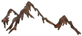 Decorazione da muro 45x70 cm montagne metallo