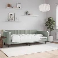 Letto da Giorno Grigio Chiaro 90x200 cm in Velluto 354086