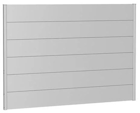 Frangivista in acciaio metallizzato alluminio BIOHORT L 194 x H 137 cm, spessore 44 mm