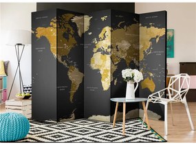 Paravento  Room divider  World map on dark background  Colore colorful, Dimensioni e Misure 225x172