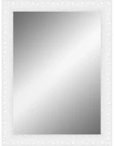 Specchio rettangolare in legno bianco 70 x 50 cm
