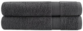Asciugamani Ospiti Solund 2 Pz Antracite 100x200cm 600gsm /