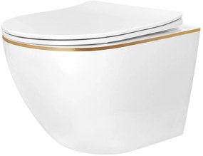 Vaso WC sospeso Rea Carlo Mini Tornado NF GOLD EDGE